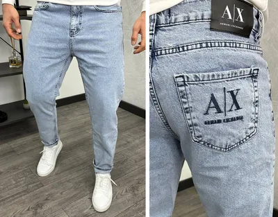 Джинсы-мом мужские Armani Exchange синие/голубые (ID#1932050867), цена:  1700 ₴, купить на Prom.ua