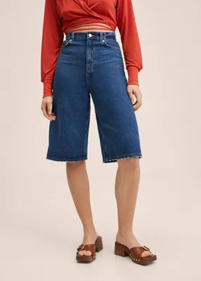 Denim bermuda shorts - Women | MANGO OUTLET USA