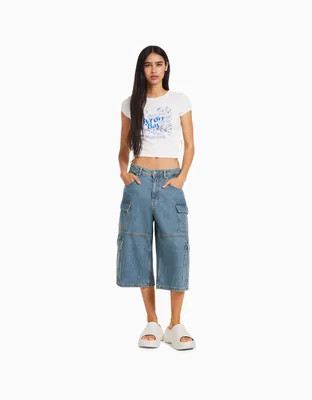 HSMQHJWE Women's Ripped-Denim Hole Washed Mid Rise Stretchy Short Jeans Hem  Bermuda Shorts Ripped Denim Jean Shorts - Walmart.com