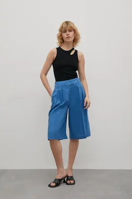 Baggy denim cargo Bermuda shorts - Skirts and Shorts - Women | Bershka