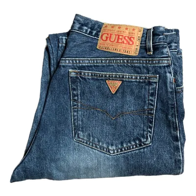 Vintage 90s Guess Jeans 31 X 34 Straight Leg Fade Wash - Etsy