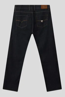 90s Georges Marciano Guess Western Straight Leg Jeans w/Leather Accents,  Size 6 — May's Place: Be Green. Buy Vintage.