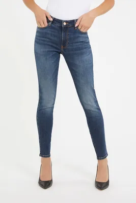 Guess Diamanté Detailed Skinny Jeans Medium Wash Denim | Cilento Designer  Wear