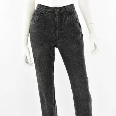 80s Vintage Calvin Klein Sport Black Wash High Waist Tapered Leg Jeans  Womens 10 | eBay