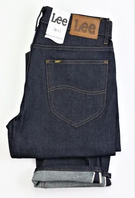 Lee Men's Selvedge Denim Jeans Dark Raw Indigo Riders Straight Leg All  Sizes New | eBay