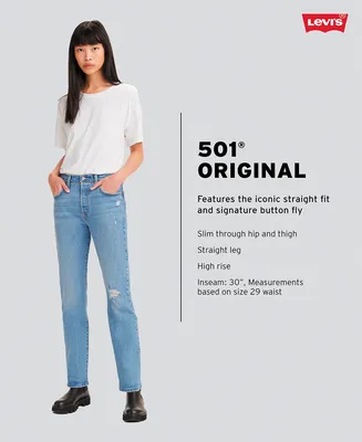 Женские джинсы прямого кроя 501 original-fit Levi's, мульти – купить из-за  границы через сервис «CDEK.Shopping»