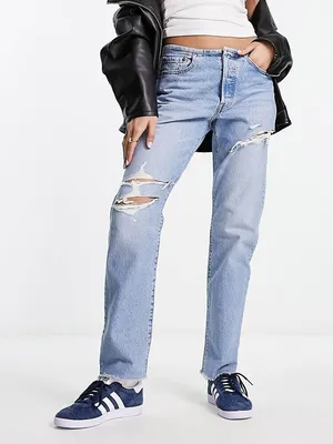 Женские голубые джинсы 501® Original Cropped Levi's® 36200;0071 — MD-Fashion