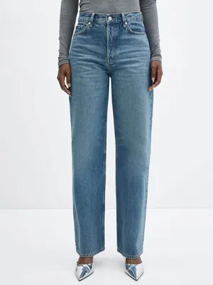 Slim mid-rise cropped jeans - Women | MANGO OUTLET USA