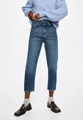 Mango Frankie Mid-rise Jeans, Blue, 4