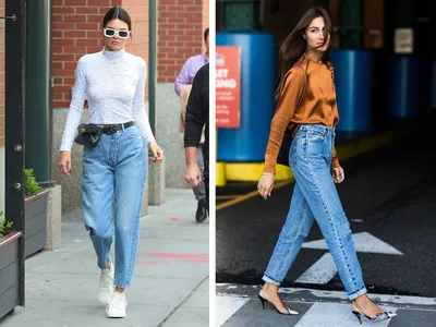 High Waisted Mom Jeans - Blue | Levi's® ES