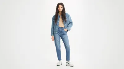 High Waisted Mom Jeans | boohoo