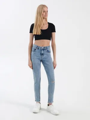 Джинсы skinny fit со средней посадкой Цвет blue jeans - HOUSE - 3771L-55J