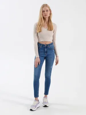 Джинсы Skinny Fit со средней посадкой Цвет indigo jeans - HOUSE - 3771L-57J