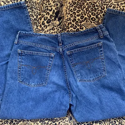 SOLD - Paris Sport Club High Waisted Mom Jeans | Women jeans, High waisted  mom jeans, Straight leg jeans