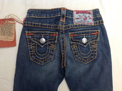 New Women's True Religion Joey SuperT Medium Wildcat Multi Stitch Jeans sz  25 | eBay