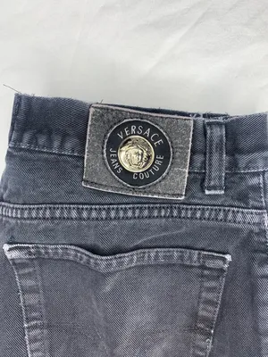 Piece Number Slim Jeans Black | Versace US