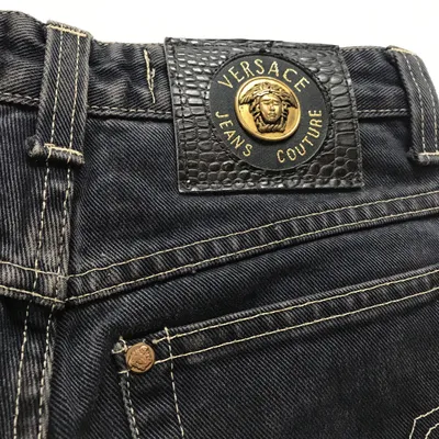 Versace Allover Regular-Fit Jeans Blue | Versace US