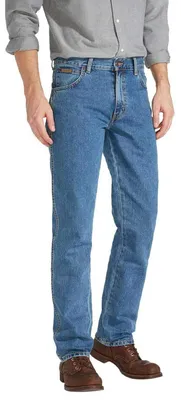 Wrangler mens Big Rugged Wear Relaxed Straight Fit jeans, Mediterranean,  44W x 30L US at Amazon Men's Clothing store