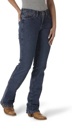 Wrangler Women's Cash Mid Rise Vented Hem Ultimate Riding Jean, American  Spirit, 1/2 by 32 at Amazon Women's Jeans store