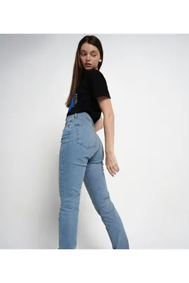 128 Джинсы женские зауженные Jeans new fashion (65% хлопок, 35% полиэстер)