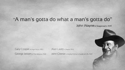 Грей цитирует мужчин-актёров Джона Уэйна Wallpaper | 1920x1080 | 221049 | ОбоиUP