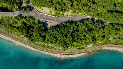 Дорога Джубга-Сочи - Фото с высоты птичьего полета, съемка с квадрокоптера  - PilotHub