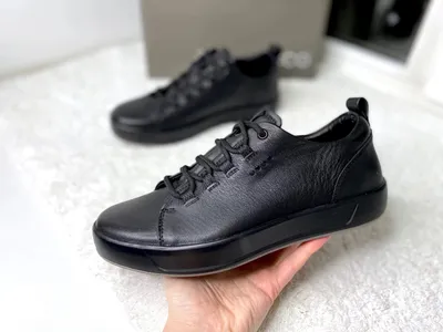 ECCO ~ Men's Black Leather Sport Sneaker Lace Up Casual Shoes US 13/ EUR 47  | eBay