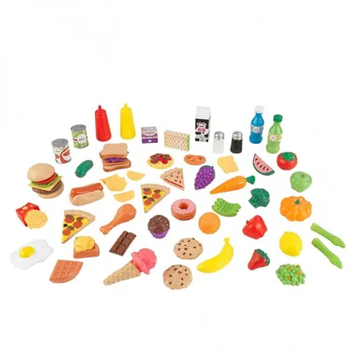Набор еды KIDKRAFT Вкусное удовольствие - 65 элементов - купить по лучшей  цене в интернет-магазине детских игрушек SunnyToy!