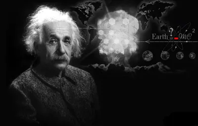 Обои лицо, фон, формулы, Альберт Эйнштейн, Albert Einstein, физик,  теоретик, учёный картинки на рабочий стол, раздел мужчины - скачать