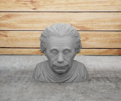ᐉ Статуэтка бюст Альберт Эйнштейн 15 см Серый (12030010303)