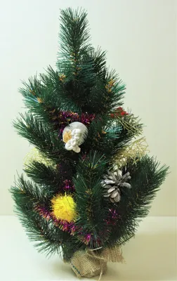 ᐉ Искусственная новогодняя ель 0,45 м декорированная Зеленый (ЯЖ045)