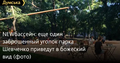 NEWбассейн: еще один заброшенный уголок парка Шевченко приведут в божеский  вид (фото) | Новости Одессы