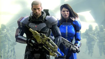 Скачать обои Командир Шепард и Эшли Уильямс из Mass Effect 3 | Обои.com