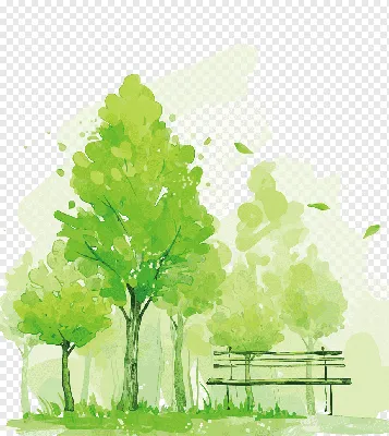 Фон нарисованного дерева зеленый (47 фото) » Фоны и обои для рабочего  стола. Картинки для заставки на телефон