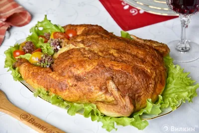 Курица фаршированная блинами | Рецепты | Постила