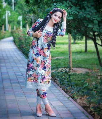 Фасоны узбекских платьев со штанами (55 фото)