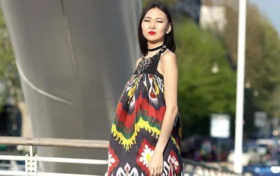 Атлас узбекский платья - 84 photo