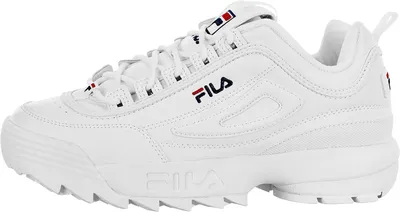 Amazon.com | Fila Kids Disruptor Ii Repeat Shoes White/Navy/Red 4 | Sneakers