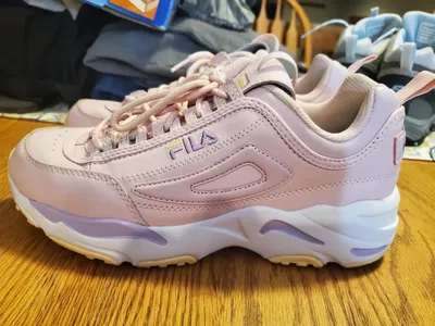 Womens Fila Disruptor Sneakers/Shoes size 9 Pink/White /Purple | eBay
