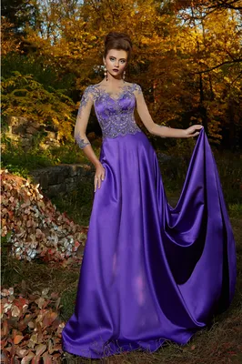 Фиолетовое платье с запахом купить с примеркой и доставкой