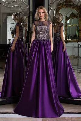 Фиолетовое вечернее платье Gia 16-1051 — купить в Москве - Свадебный ТЦ Вега