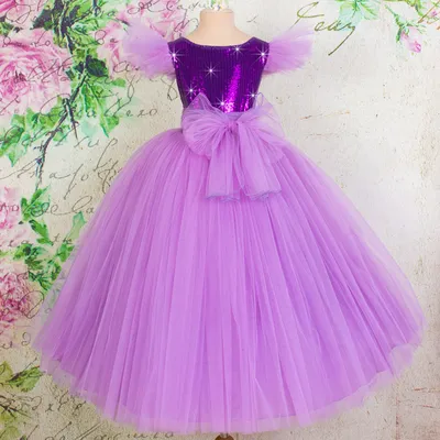 Нарядное платье для девочки Фея | Цвет: Фиолетовый | Артикул: 8700084