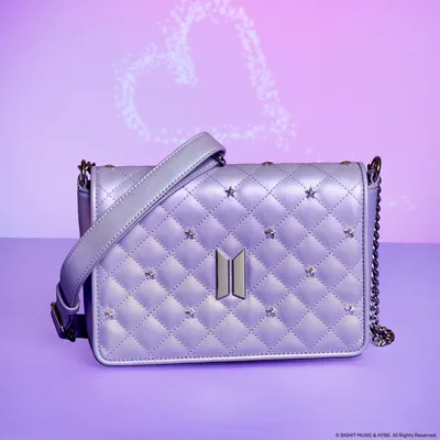 Buy Funko Pop! By Loungefly BTS Logo Iridescent Purple Crossbody Bag at  Loungefly.