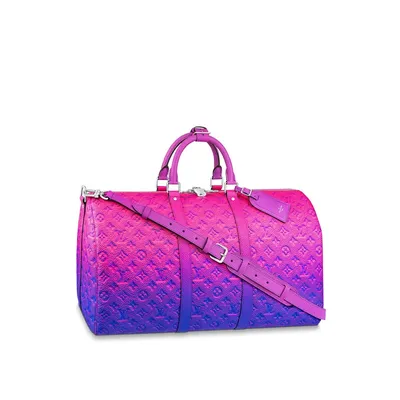 Louis Vuitton Illusion Keepall 50 pink purple gradient duffle bag Virgil  Abloh | eBay