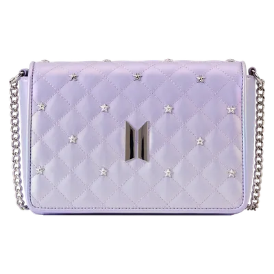 Buy Funko Pop! By Loungefly BTS Logo Iridescent Purple Crossbody Bag at  Loungefly.