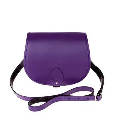 Purple Leather Saddle Bag by Zatchels | 2 Sizes | BUY ONLINE