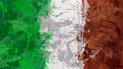 Флаг Италии, брызги краски - обои на рабочий стол