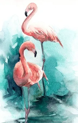 Картинки фламинго для срисовки | Watercolor paintings, Watercolor paintings  tutorials, Abstract watercolor