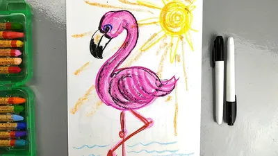 Рисование фламинго гуашью (5 фото). Воспитателям детских садов, школьным  учителям и педагогам - Маам.ру