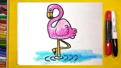 Фламинго рисунок для срисовки легкие (34 шт)